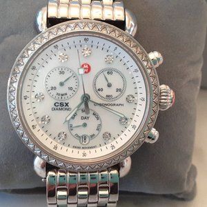 Michele Diamond CSX Stainless Steel Watch